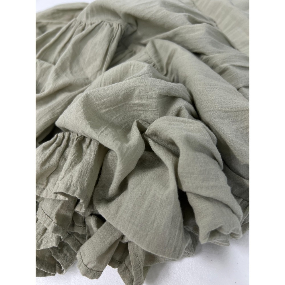 American Eagle babydoll dress sz S sage green cottage coquette core peasant boho - Picture 9 of 11